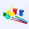 Professional No Spill Paint Cup with Round Brush Set