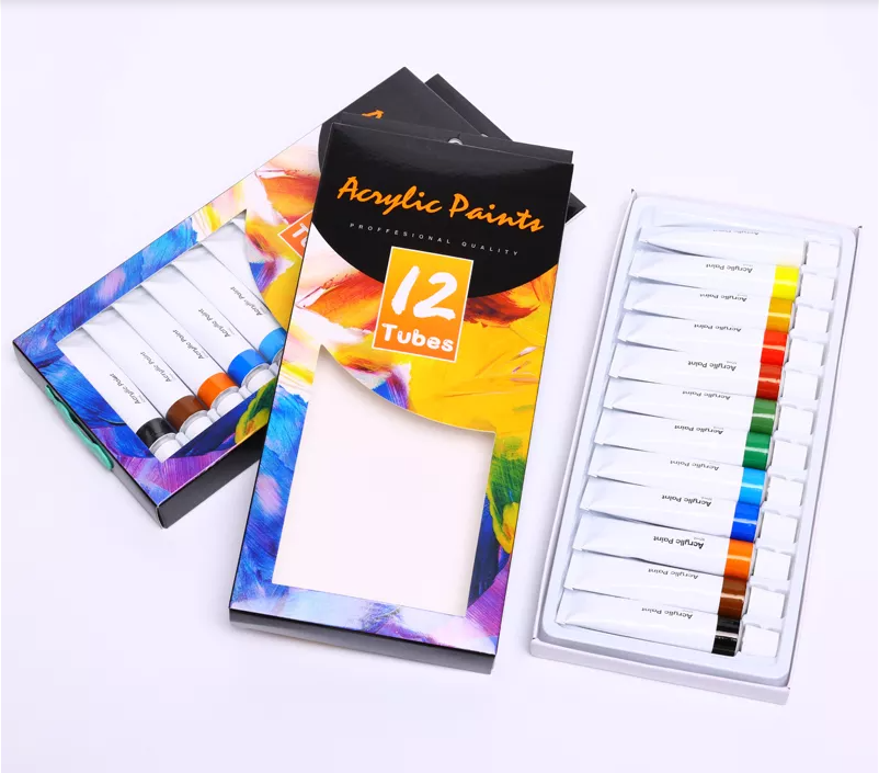 12 - tube acrylic paint sets